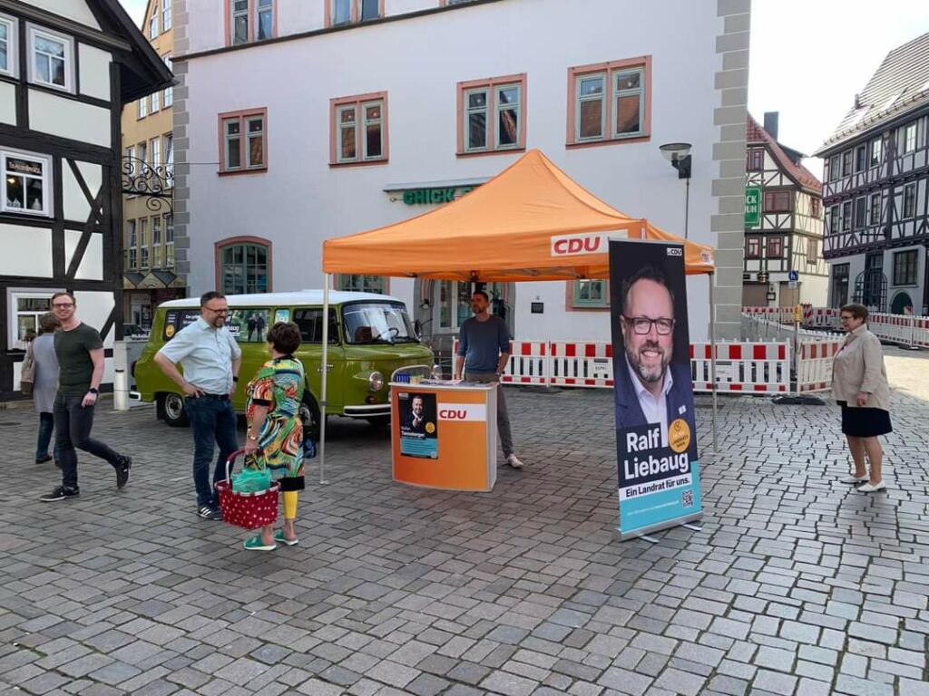 Ralf Liebaug Wahlkampf in Schmalkalden