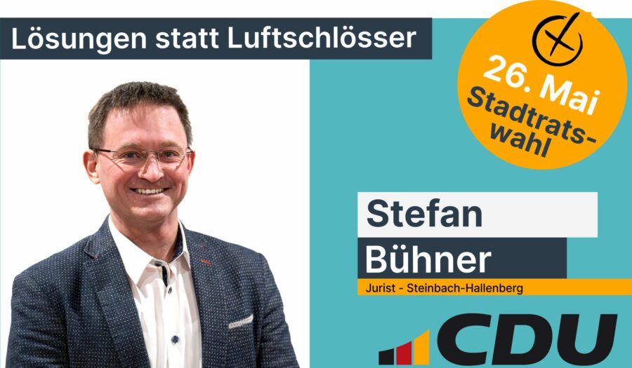 Stefan Bühner Kandidat der CDU für den Stadtrat Steinbach-Hallenberg