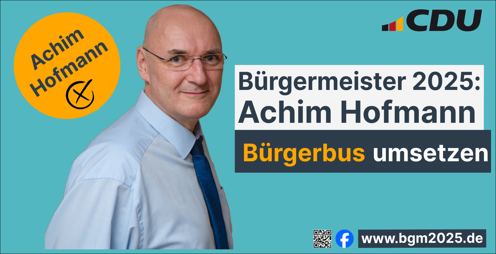 Bürgermeister 2025 Achim Hofmann - Bürgerbus umsetzen