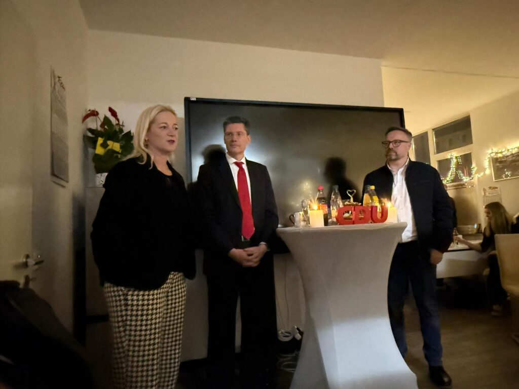 CDU Bundestagsabgeordneter Christian Hirte und CDU Landtagsabgeordnete und Thüringens Justiz- und Migrationsministerin Beate Meißner zu Besuch zur Eröffnung des CDU Regionalbüro in Meiningen