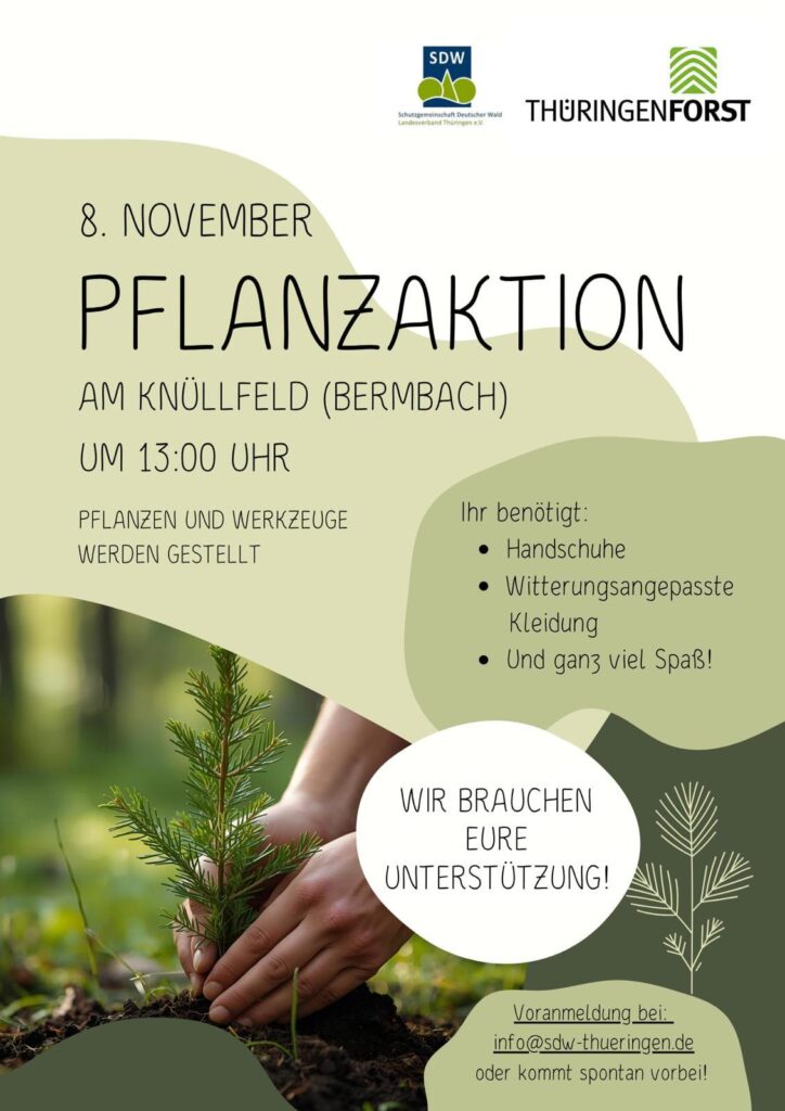 Pflanzaktion 2025 in Steinbach-Hallenberg am Knüllfeld