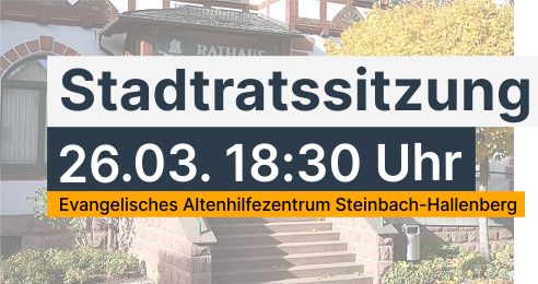 13. Sitzung des Stadtrates Steinbach-Hallenberg am 26.03.2026