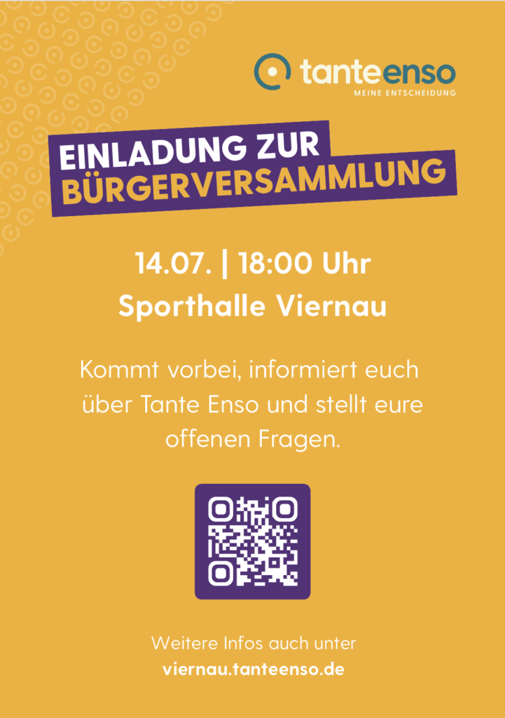 Einladung Bürgerversammlung Tante Enso iám 14.07. in Viernau