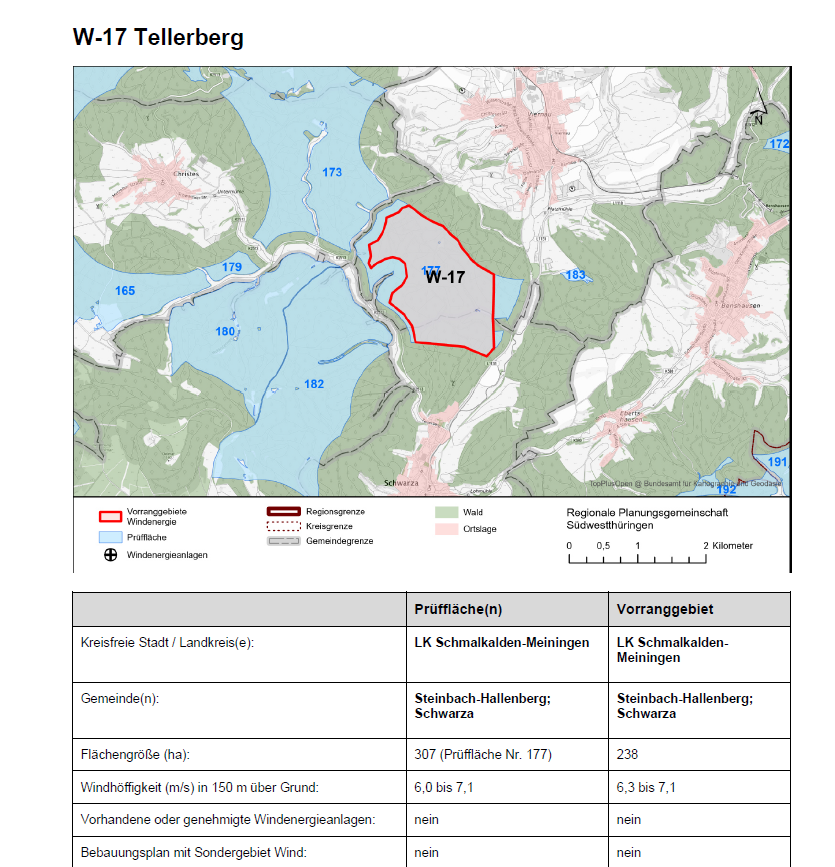Prüfbericht zum Windvorranggebiet W-17 Tellerberg