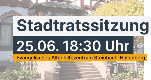 Ladung 14. Sitzung Stadtrat Steinbach-Hallenberg 25.06.2026 18:30 Altenhilfezentrum Steinbach-Hallenberg