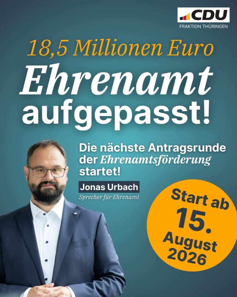 Förderung Ehrenamt Thüringen 2027