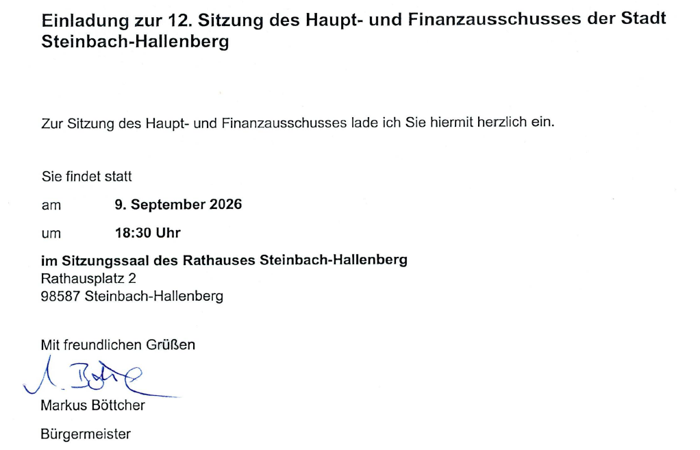 Einladung HFA 09.09.2026